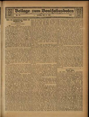 Zweite Ausgabe vom Sonntag, den 22. Juli 1917.