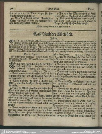Das Buch der Weisheit