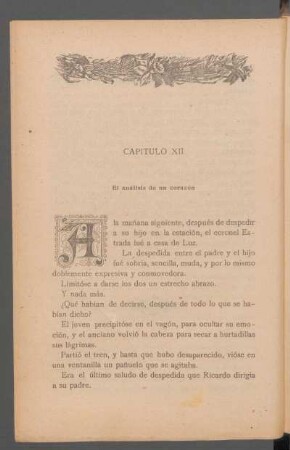 Capítulo XII - El análisis de un corazón