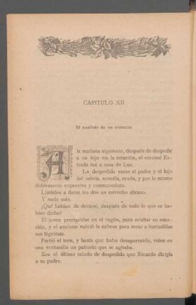 Capítulo XII - El análisis de un corazón