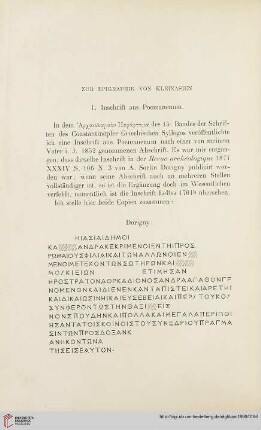 15: Zur Epigraphik von Kleinasien