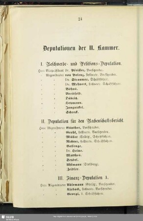 Deputationen der II. Kammer