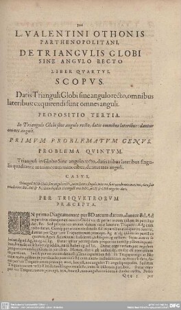 DE TRIANGULIS GLOBI SINE ANGULO RECTO. LIBER QUARTUS.