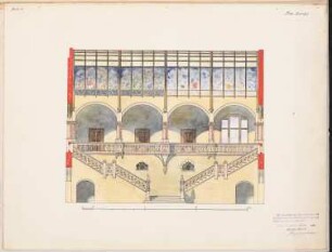 Volksbibliothek Schinkelwettbewerb 1902: Eingangshalle. Ansicht 1:50