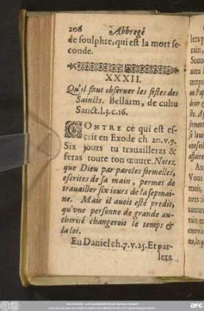 XXXII. Qu'il faut observer les festes des Saincts. ...