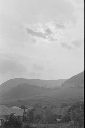 Čičmany. Akt-Pleinair 1980. Ortsteilansicht