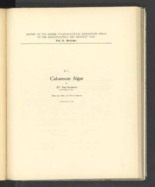 K. 1. Calcareous Algae.