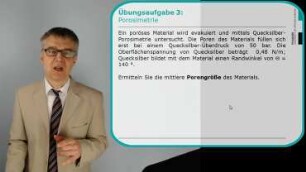 Vermessung poröser Materialien - Bei welchem Überdruck dringt Quecksilber in die Poren ein?: Übungsaufgabe 23