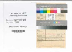 Entnazifizierung Heinrich Passavanti, geb. 29.01.1902 (Lehrer)