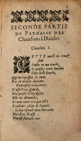 Le Parnasse Des Mvses, Ov Recueil des plus belles Chansons à Danser, 2. Le ... Tome Du Parnasse Des Chansons A Danser