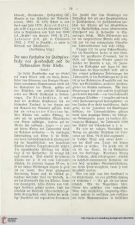 10: Der neue Hochalter der Stadtpfarrkirche von Freudenstadt und die Restauration dieser Kirche, [2]