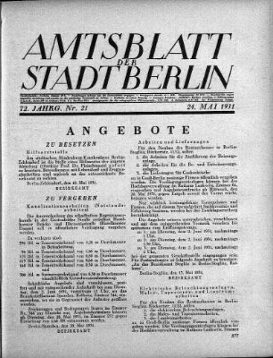 1931,21: Nr. 21, 24. Mai 1931