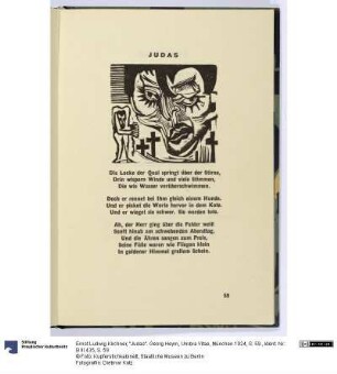 "Judas". Georg Heym, Umbra Vitae, München 1924, S. 59.
