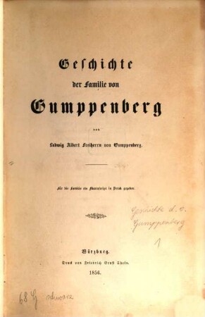 Geschichte der Familie von Gumppenberg