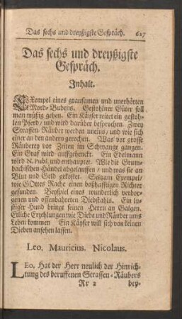 Das sechs und dreyßigste - viertzigste Gespräch.