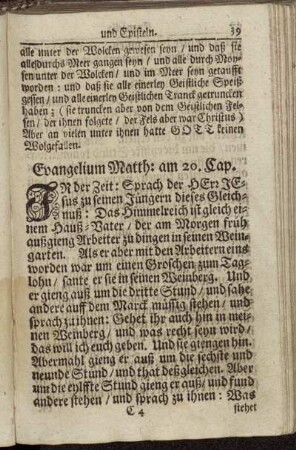 Evangelium Matth: am 20. Cap. - Evangelium Matth.: am 28. Cap.