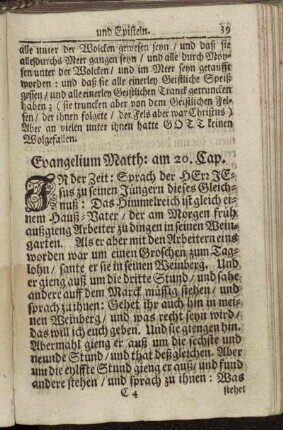 Evangelium Matth: am 20. Cap. - Evangelium Matth.: am 28. Cap.