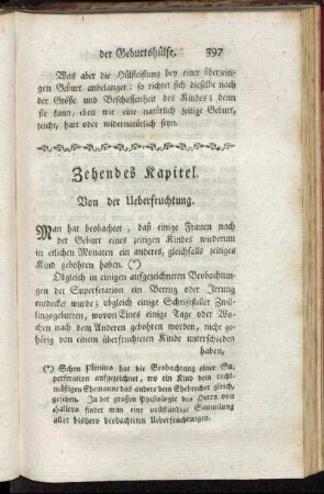 Zehendes Kapitel. Von der Ueberfruchtung.
