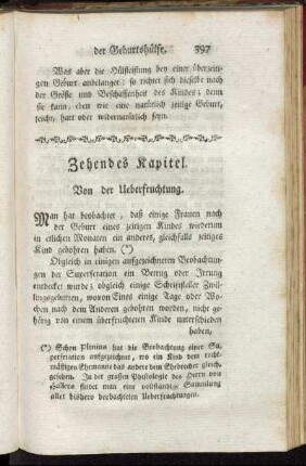 Zehendes Kapitel. Von der Ueberfruchtung.