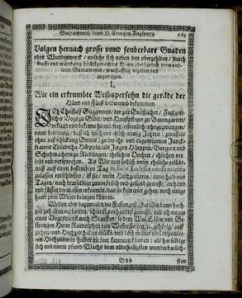 Volgen hernach grosse unnd sonderbare Gnaden oder Wunderwerck ...