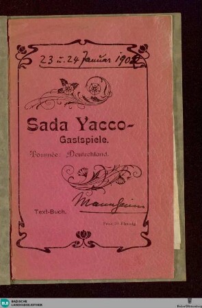 Sada Yacco-Gastspiele : Tournée: Deutschland