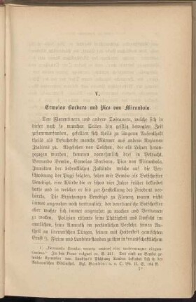 V. Ermolao Barbaro und Pico von Mirandola.