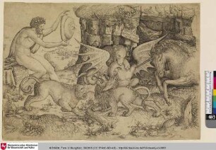 [Kampf zwischen Bär, Drachen, Löwen und Einhorn]