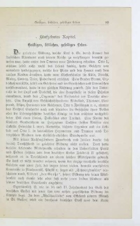 Fünfzehntes Kapitel. Geistiges, sittliches, geselliges Leben