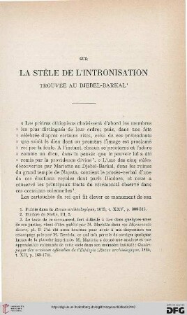 Sur la stèle de l’intronisation trouvée au Djebel-Barkal