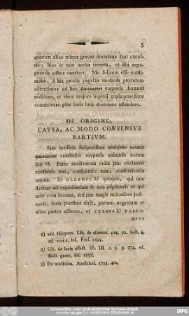 De Origine, Causa, Ac Modo Consensus Partium.