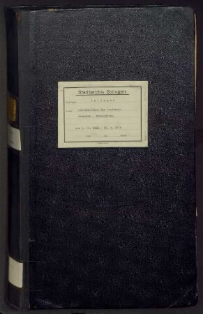 Solingen: Stadtverordnetenversammlung 1862-1868