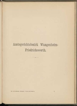 Amtsgerichtsbezirk Wangenheim-Friedrichswerth.