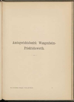 Amtsgerichtsbezirk Wangenheim-Friedrichswerth.