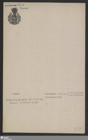 Nr. 16. Xaver  an Unbekannt, 13.01.1767