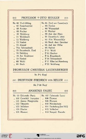 Amandus Faure (Nr. 99-113)