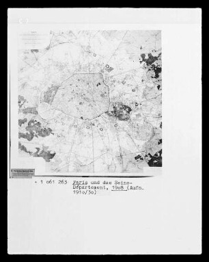Paris, Stadtplan mit dem Seine-Departement