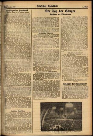 Zweite Ausgabe vom Freitag, den 30. Juli 1937.