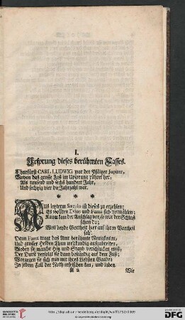 I. Ursprung dieses berühmten Fasses