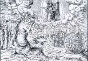 Vision des Propheten Hesekiel (Ezekiel) - Illustration in "Biblia. Das ist die ganze Heilige Schrift"
