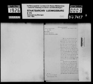 Errichtung eines gemeinsamen Jugendamtes durch die Oberämter Schorndorf, Waiblingen und Welzheim