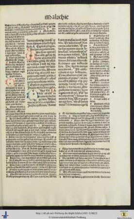 Malachias propheta cum postilla