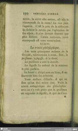 CCXLVI. La trinité philosophique