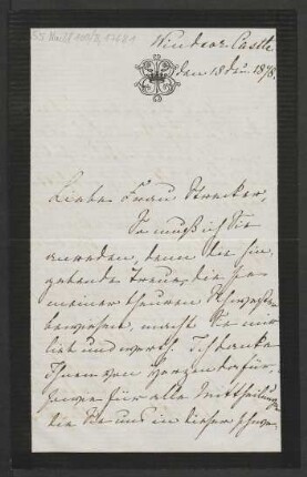 Brief an Minna Strecker : 18.12.1878