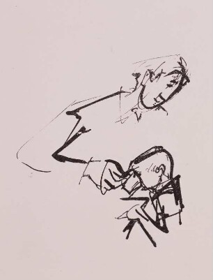 Mutter und trinkender Junge (verworfene Arbeit)