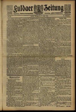 Ausgabe vom Montag, den 15. Juli 1912.