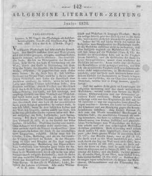 Heinroth, J. C. A.: Die Psychologie als Selbsterkenntnißlehre. Leipzig: Vogel 1827