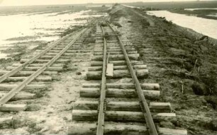 Deichbau Hindenburgdamm - Süd, 1954