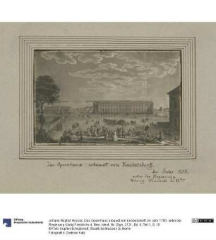 Das Opernhaus erbauet von Knobelsdorff. Im Jahr 1750. unter der Regierung König Friedrichs d. IIten