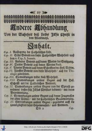 Anderte Abhandlung.