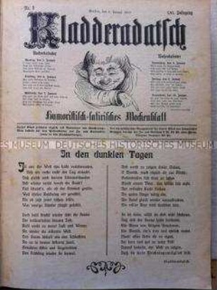Satirische Wochenzeitung Kladderadatsch. 56. Jahrgang 1903